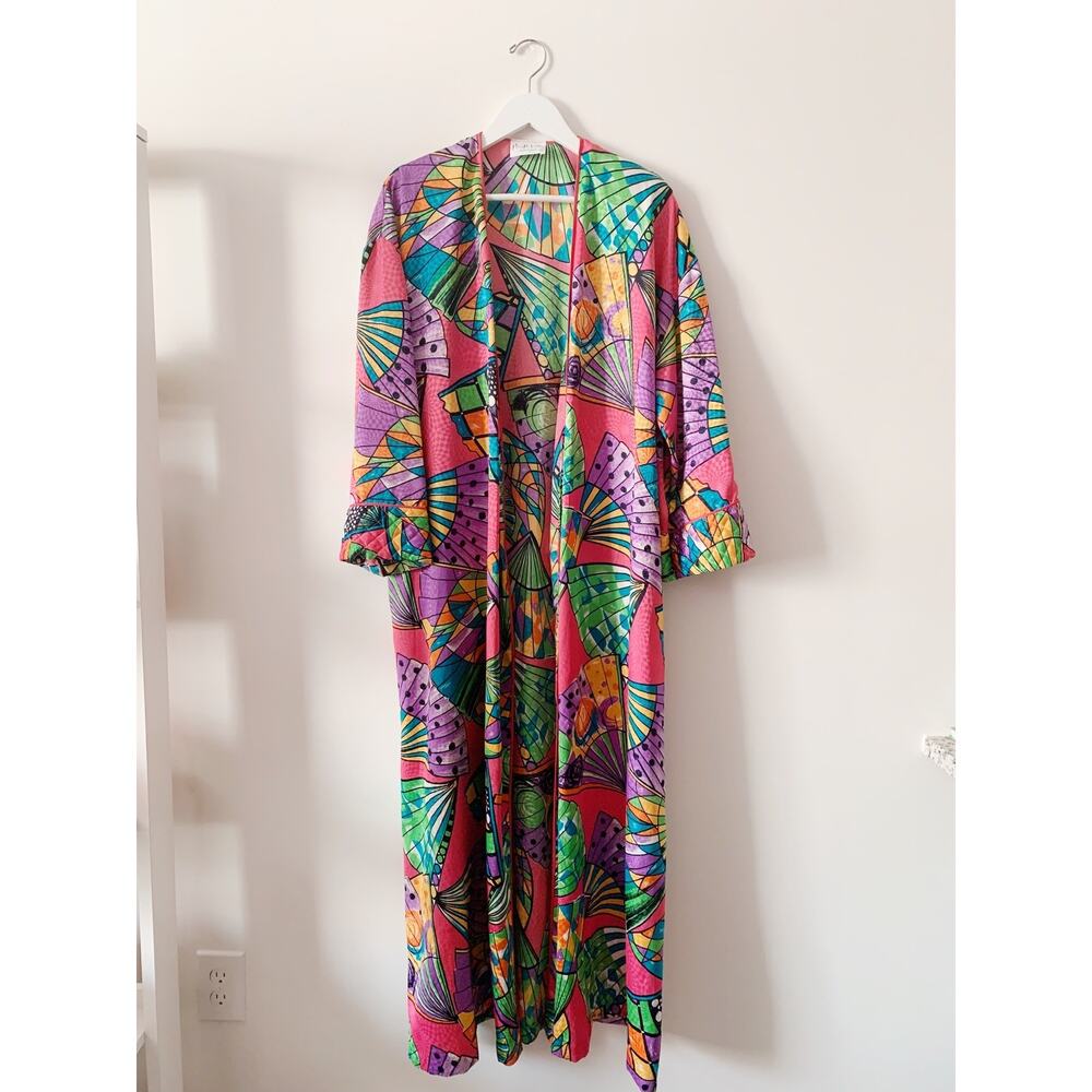 Mary McFadden 1980s Physcadellic Robe - OS